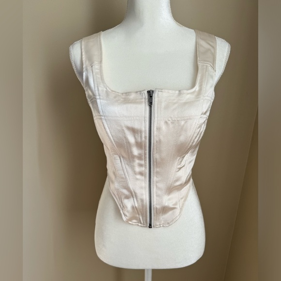 Future Collective Kahlana Barfield Corset Bustier in Cream - Picture 3 of 7